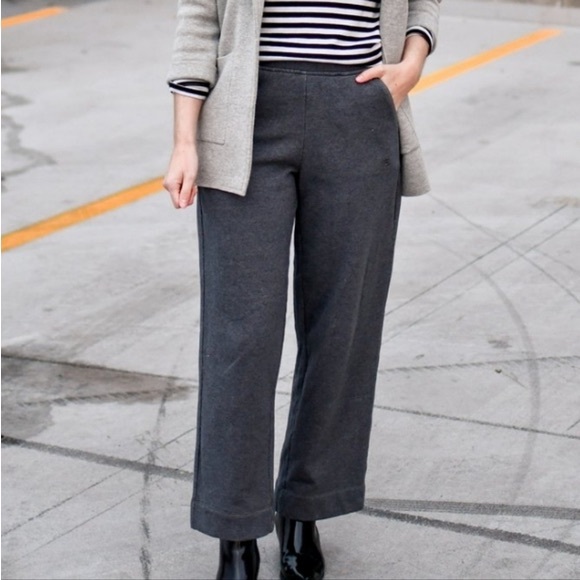 Everlane The Track Wide Leg Gray Pant L - Picture 10 of 10